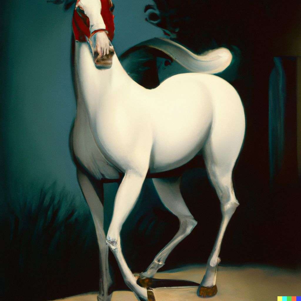 a horse, painting by Gil Elvgren
